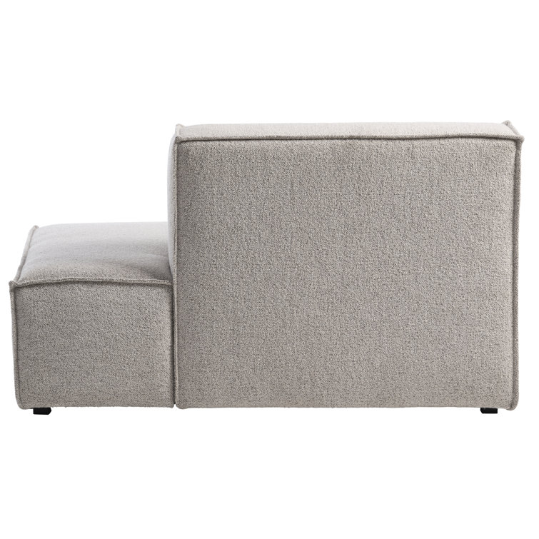 Taupe Performance Boucle Upholstered Modular Chaise Lounge