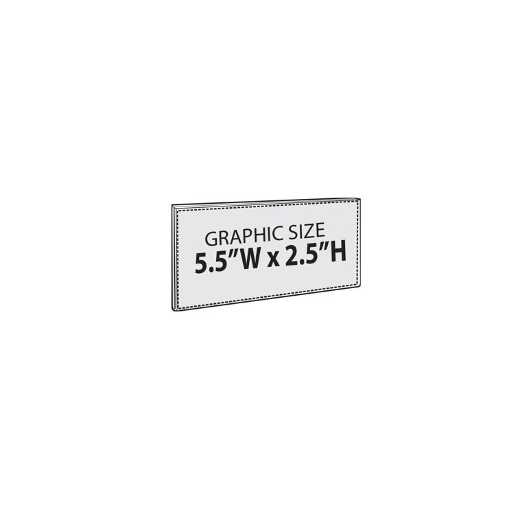 Self-Adhesive Clear Acrylic Wall Sign Holder Frame 5.5" x 2.5" - 10-Pack