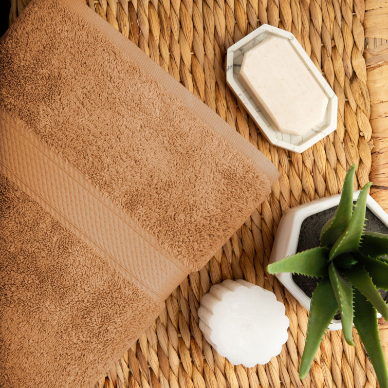 Rust Egyptian Cotton 800 GSM Heavy Luxury Bath Towel Set, 6 Pieces