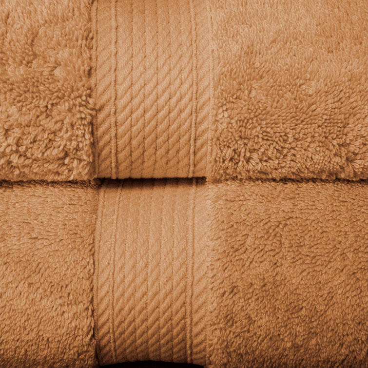 Rust Egyptian Cotton 800 GSM Heavy Luxury Bath Towel Set, 6 Pieces