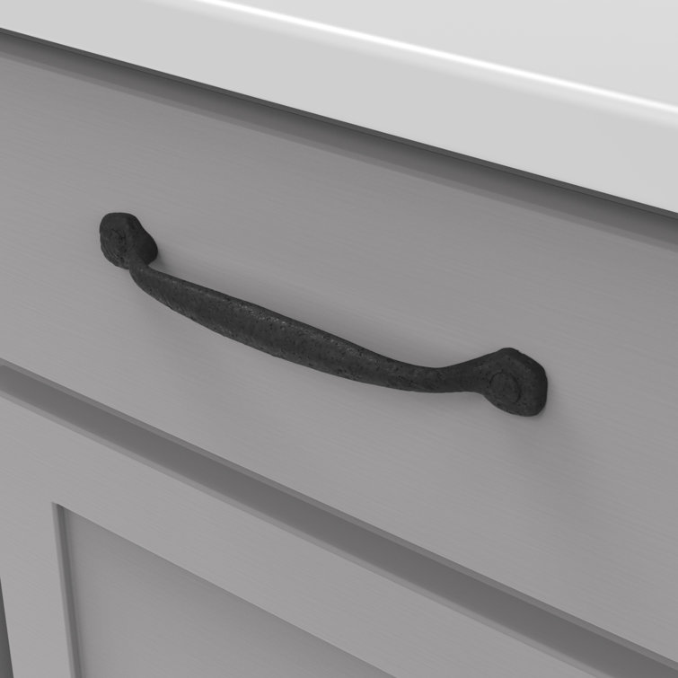 Black Iron 6-5/16" Matte Rustic Cabinet Pulls, 10-Pack