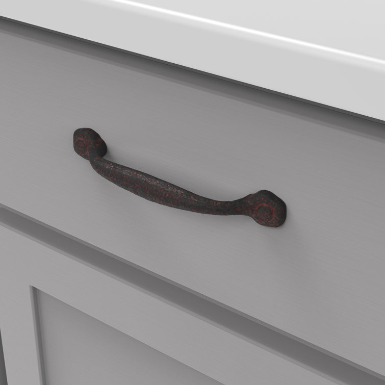 Rustic Iron 7-Inch Matte Cabinet Bar Handle with Mounting Hardware
