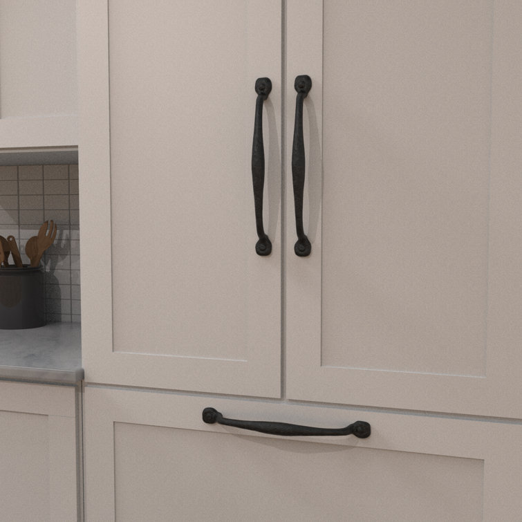 Refined Rustic Black Iron 12" Appliance Pull Handle