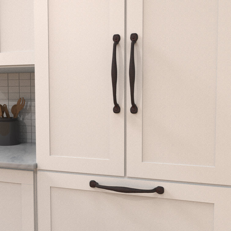 Rustic Iron 12" Matte Black Appliance Pull Handle