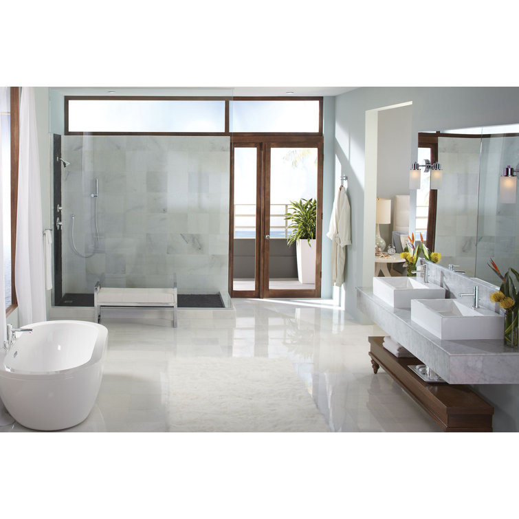 Modern Chrome Wall-Mounted Single-Function Shower Trim Kit