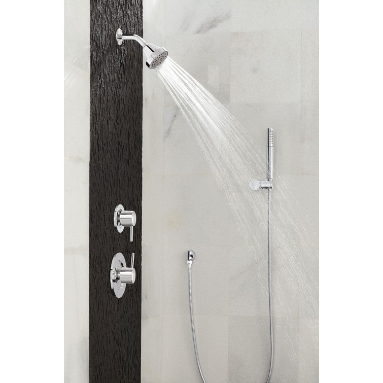 Modern Chrome Wall-Mounted Single-Function Shower Trim Kit