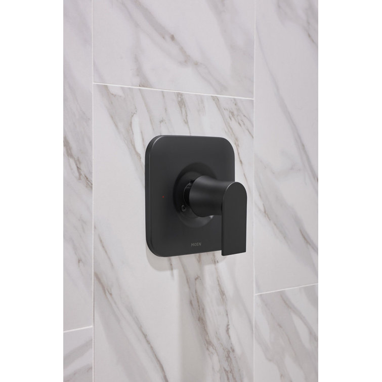 Matte Black Adjustable Height Wall Mounted Shower Faucet Set