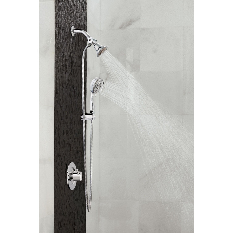 Chrome Wall-Mounted Lever Shower Handle Trim Kit