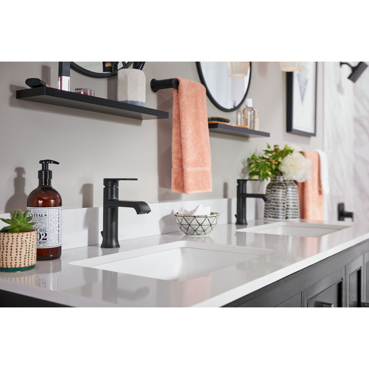 Matte Black Adjustable Height Wall Mounted Shower Faucet Set