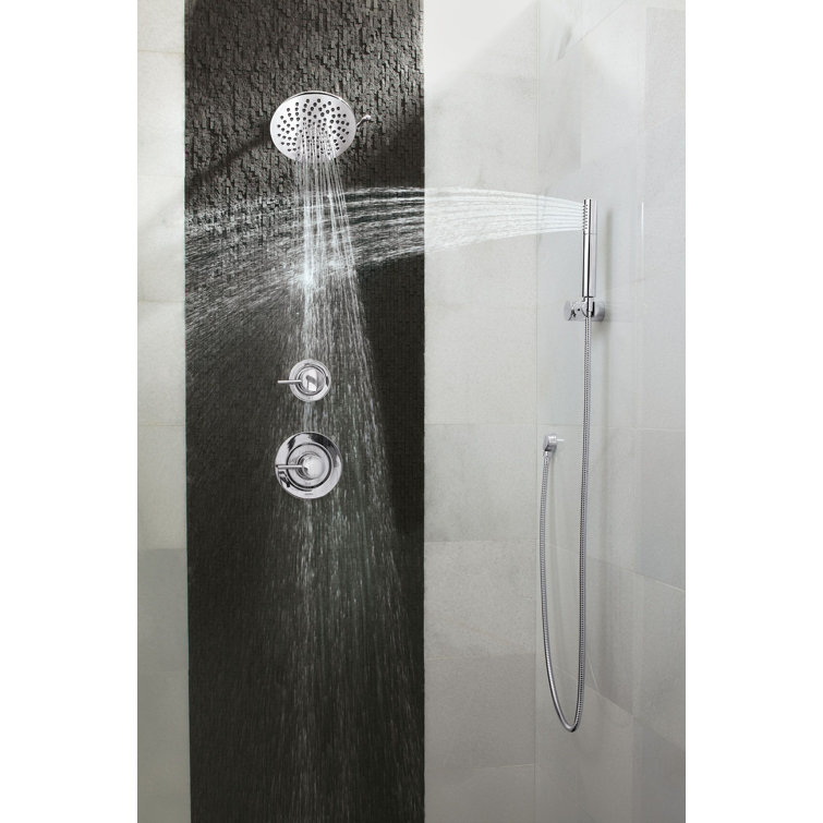 Chrome Wall-Mounted Lever Shower Handle Trim Kit