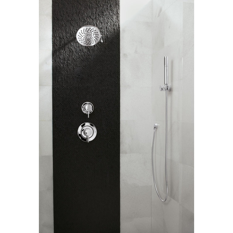 Chrome Wall-Mounted Lever Shower Handle Trim Kit