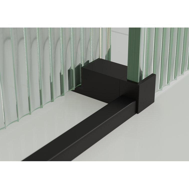 Galaxy 60" Frameless Fluted Glass Sliding Bathtub Door