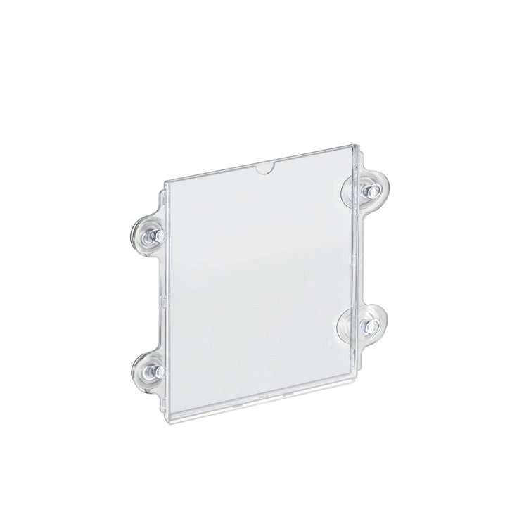 Clear Acrylic Window/Door Sign Holder Frame with Suction Cups, 8.5''W x 11''H