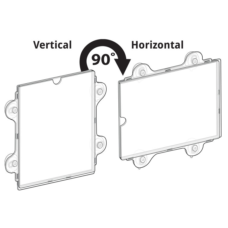 Clear Acrylic Window/Door Sign Holder Frame with Suction Cups, 8.5''W x 11''H