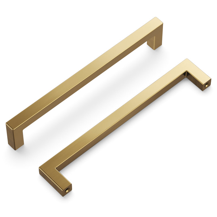 Champagne Bronze Modern Cabinet Drawer Pulls with Mounting Hardware