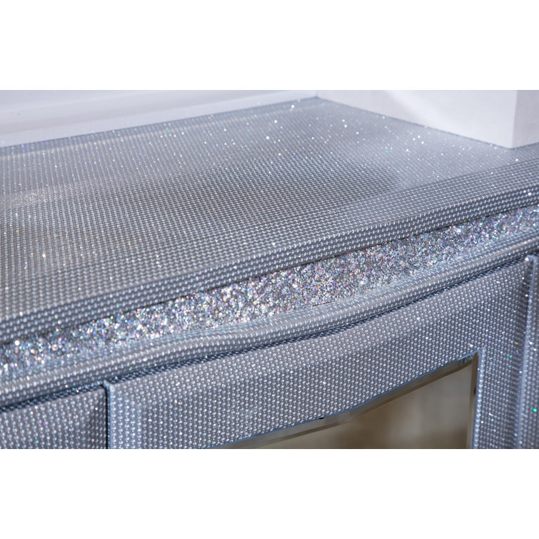 Melrose Plaza 56'' White Mirrored Transitional Sideboard