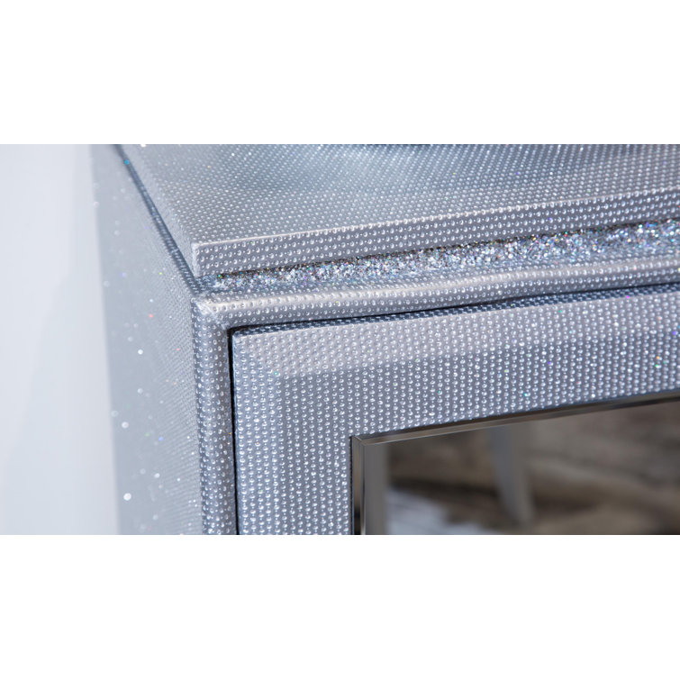 Melrose Plaza 56'' White Mirrored Transitional Sideboard