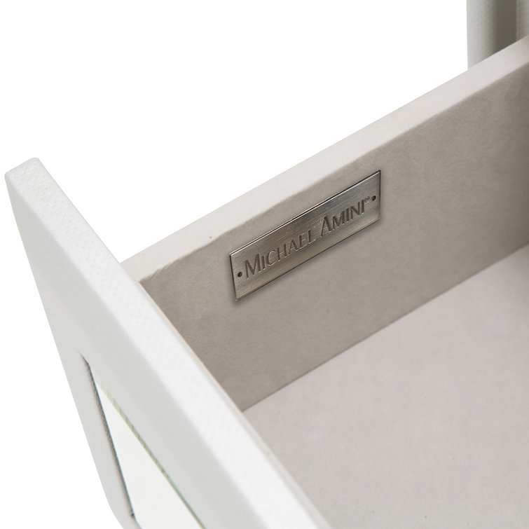 Melrose Plaza 2-Drawer Dove White Transitional Nightstand