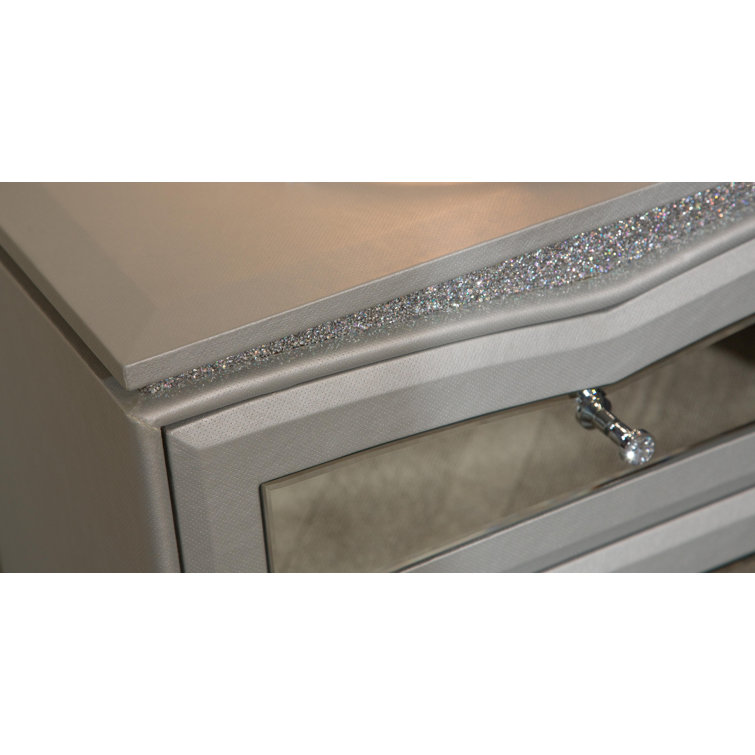 Melrose Plaza 2-Drawer Dove White Transitional Nightstand