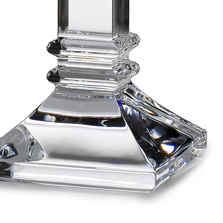Treviso 8" Crystal Glass Tabletop Candlestick Set