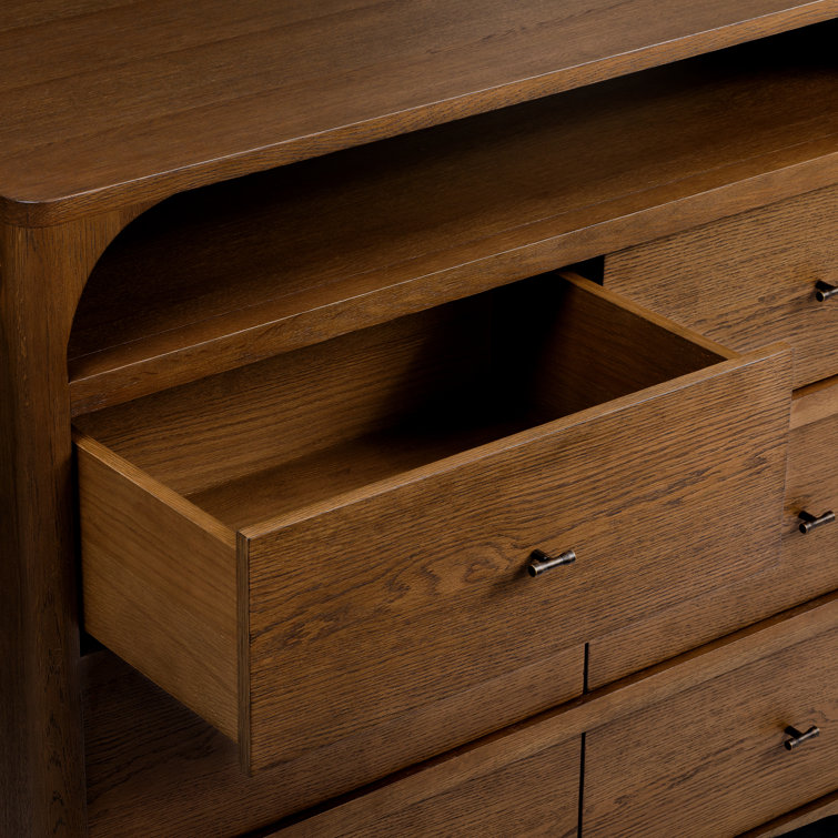 Walnut Double Dresser with Soft Close Drawers