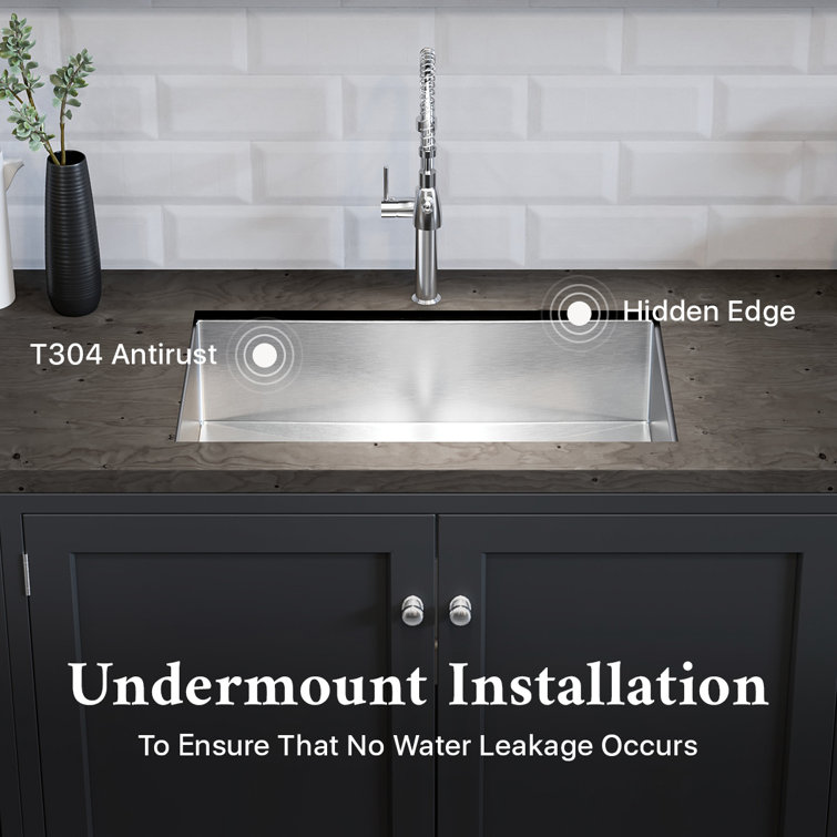 30.5'' Rectangular Stainless Steel Undermount Kitchen Sink