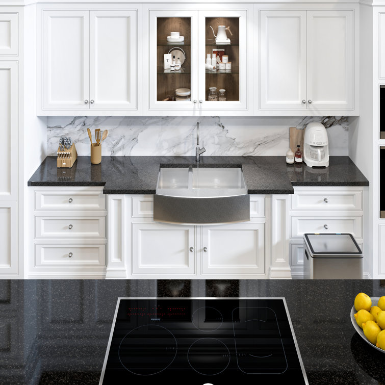 33.5'' Stainless Steel Farmhouse Double Bowl Kitchen Sink