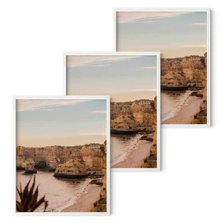 White 16x20 Oak Wood Gallery Wall Frame Set