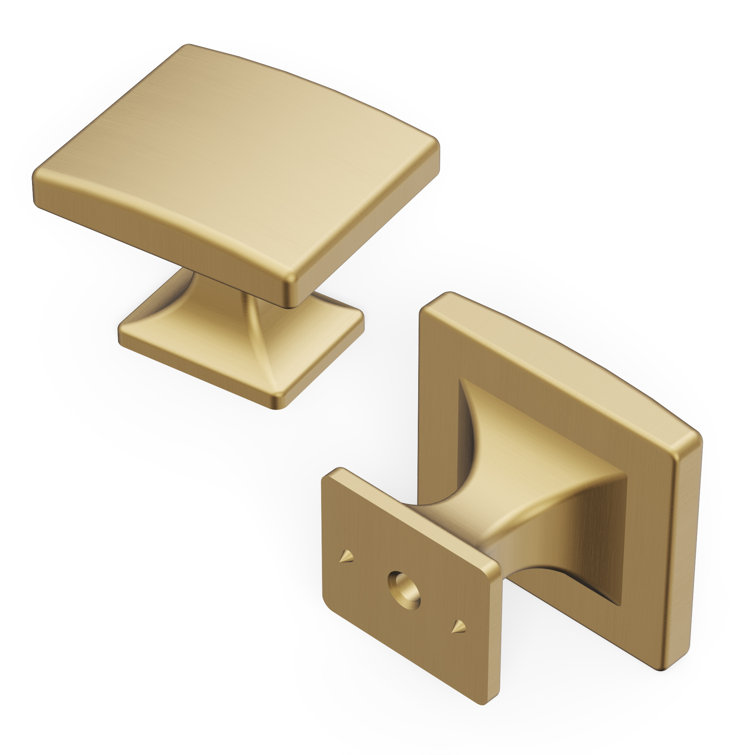 Champagne Bronze Square Cabinet Knobs 10-Pack with Mounting Hardware