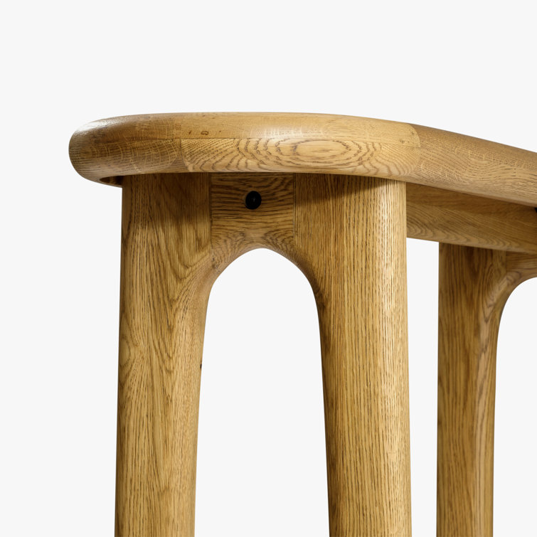 Natural Oak and MDF Oval Console Table