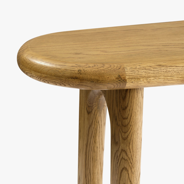 Natural Oak and MDF Oval Console Table