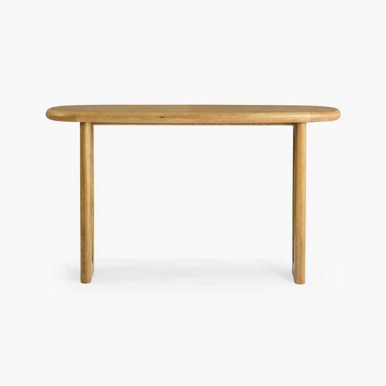 Natural Oak and MDF Oval Console Table