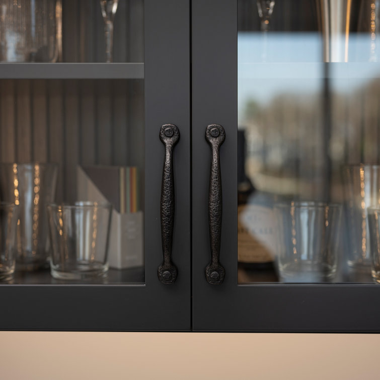Black Iron 6-5/16" Matte Rustic Cabinet Pulls, 10-Pack