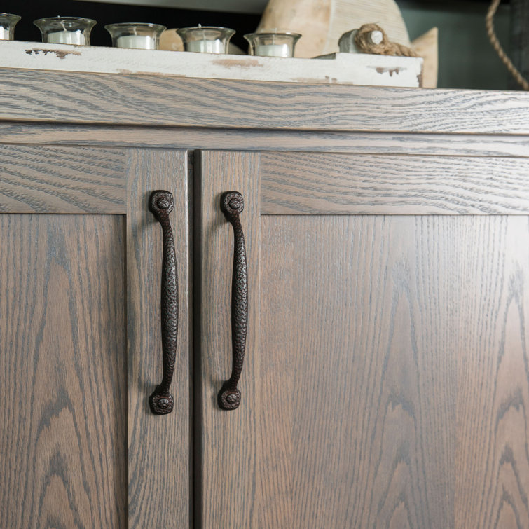 Rustic Iron 12" Traditional Cabinet Handles, 5-Pack