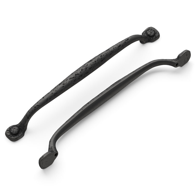 Refined Rustic Black Iron Cabinet Handles, 8-13/16" 5-Pack