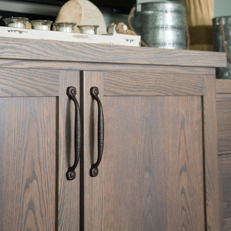 Rustic Iron 12" Matte Black Appliance Pull Handle