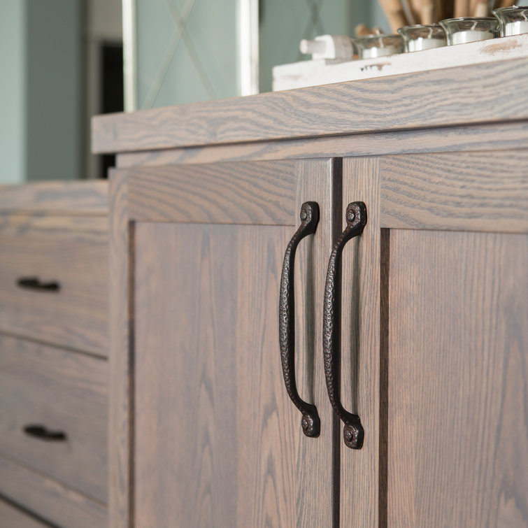 Rustic Iron 8-13/16" Matte Cabinet Pulls with Mounting Hardware, 5-Pack