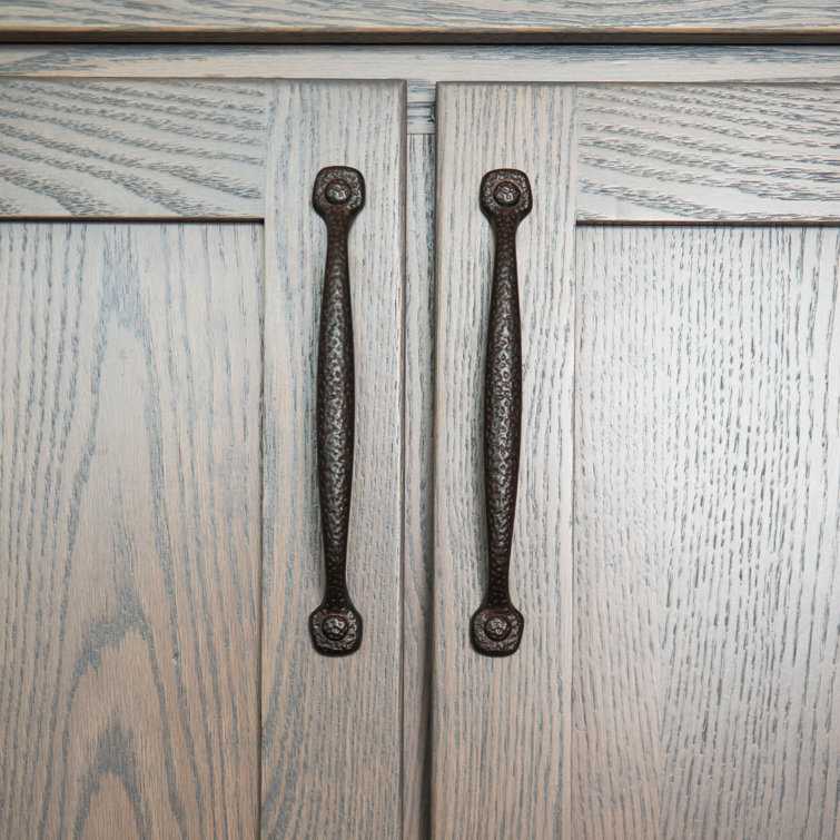 Rustic Iron 12" Matte Black Appliance Pull Handle