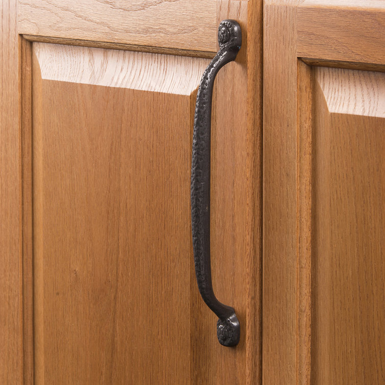 Black Iron 12" Rustic Cabinet Handles, 5-Pack