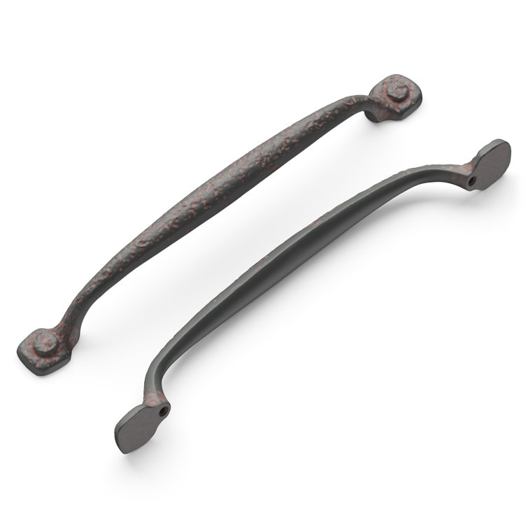 Rustic Iron 12" Matte Black Appliance Pull Handle