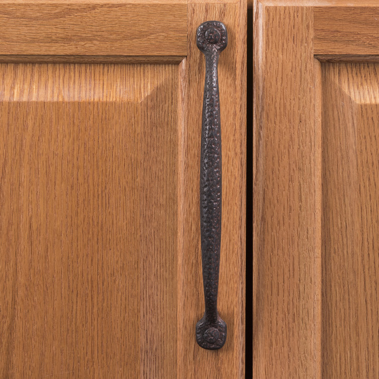 Rustic Iron 12" Matte Black Appliance Pull Handle