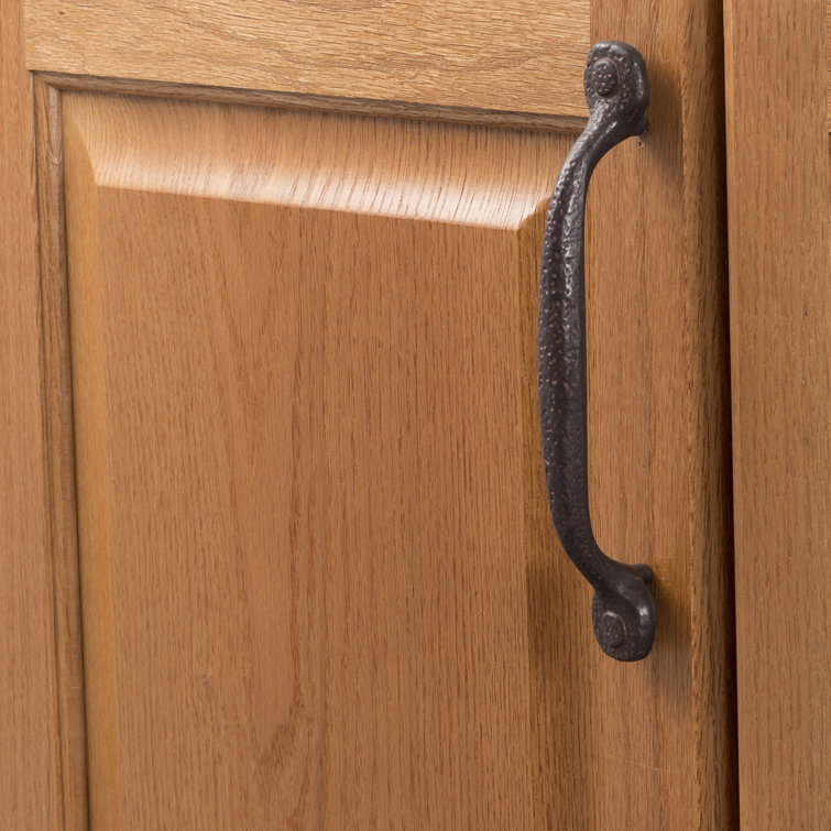 Rustic Iron 12" Matte Black Appliance Pull Handle