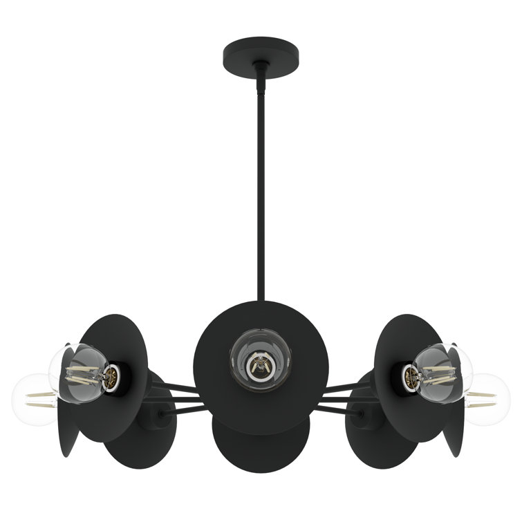 Fernando Matte Black 8-Light Sputnik Chandelier