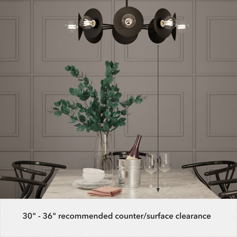 Fernando Matte Black 8-Light Sputnik Chandelier