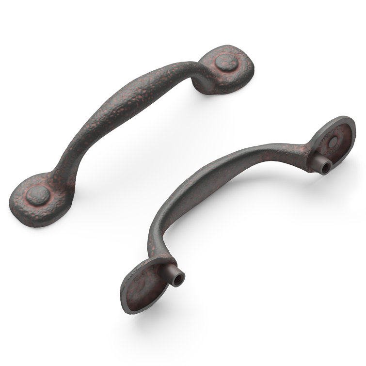 Rustic Iron 12" Matte Black Appliance Pull Handle