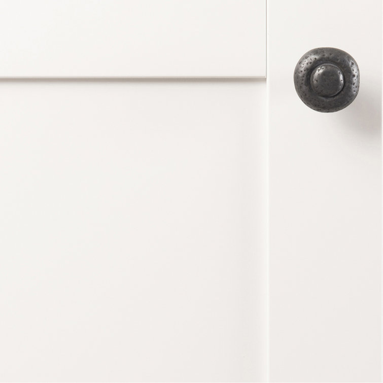 Black Iron 1-1/2" Round Rustic Cabinet Knob 10-Pack