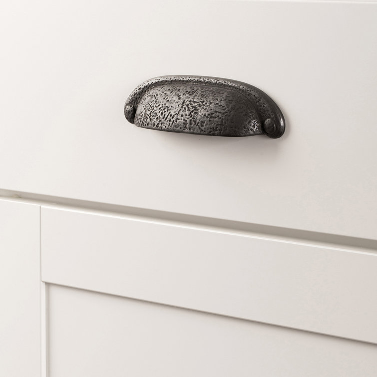 Matte Black Iron Rustic Farmhouse Cabinet Handles, 10-Pack