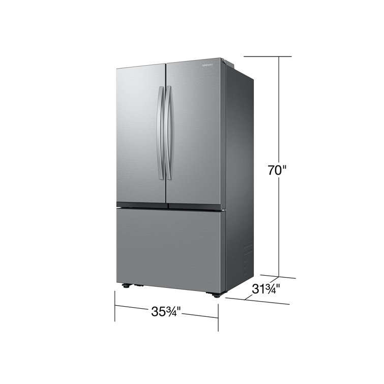 26.5 Cu Ft Stainless Steel Smart French Door Refrigerator with Ice Maker
