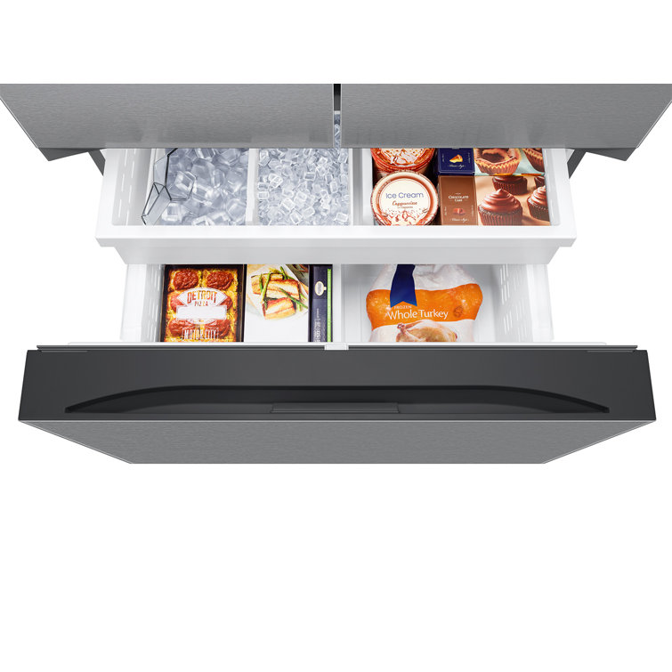 26 Cu Ft Stainless Steel French Door Refrigerator with Dual Ice Makers