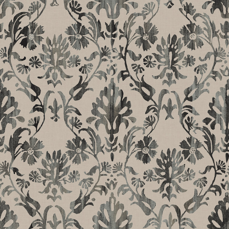Taupe Damask Peel and Stick Vinyl Wallpaper Roll